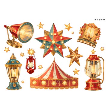 【6 月新品】20-134-0274 裁形紙 馬戲團風格