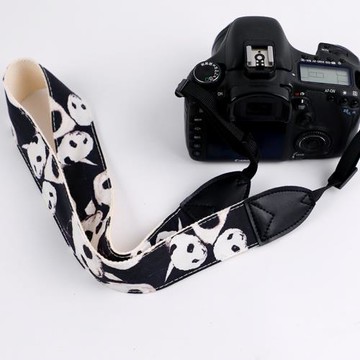 純手工可愛熊貓相機背帶單反肩帶可斜挎微單背帶脖帶適用佳能尼康