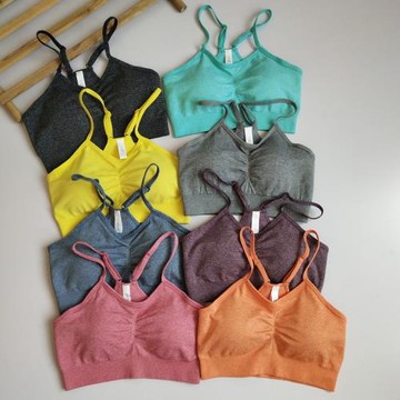 歐美ins美背運動文胸女低強度擼鐵健身瑜伽服訓練內衣（有套裝）