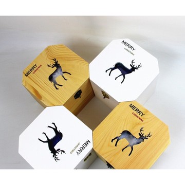 平安夜蘋果禮盒木制送禮果盒北歐禮品盒精美女生個性精致高檔裝飾1入