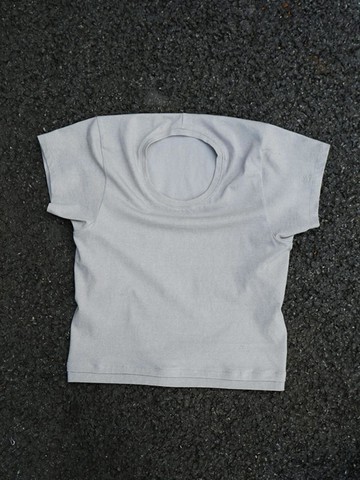 Circle Flat T-Shirt_Light Gray