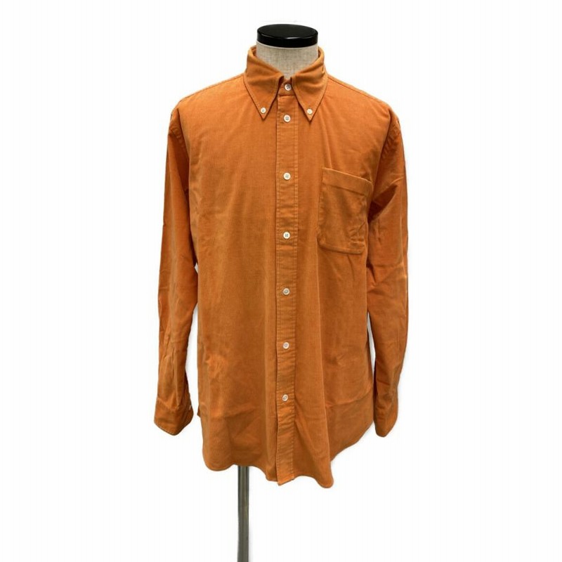 HERMES コーデュロイ 長袖シャツ オレンジ オレンジ コーデュロイ 長袖シャツ HERMES コーデュロイ 長袖シャツ