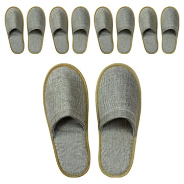 ROYALLIN 蘿林嚴選 亞麻款拖鞋  500g  開口款 灰色  5雙