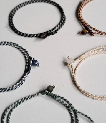 【腳鍊】無限infinity蠟繩腳環/南美蠟繩/天然石/原石