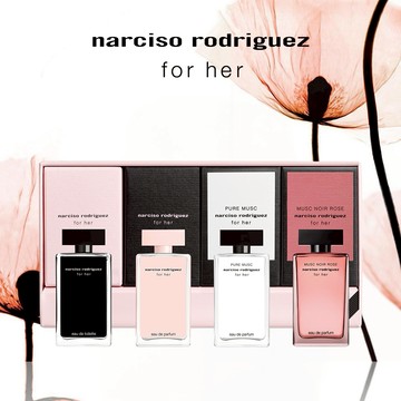 生日快樂🎁官方直營【NARCISO RODRIGUEZ】🩷for her 迷你組禮盒 | 東方花香調🌸水瓶座女神禮物推薦💝情人節禮物 新年快樂
