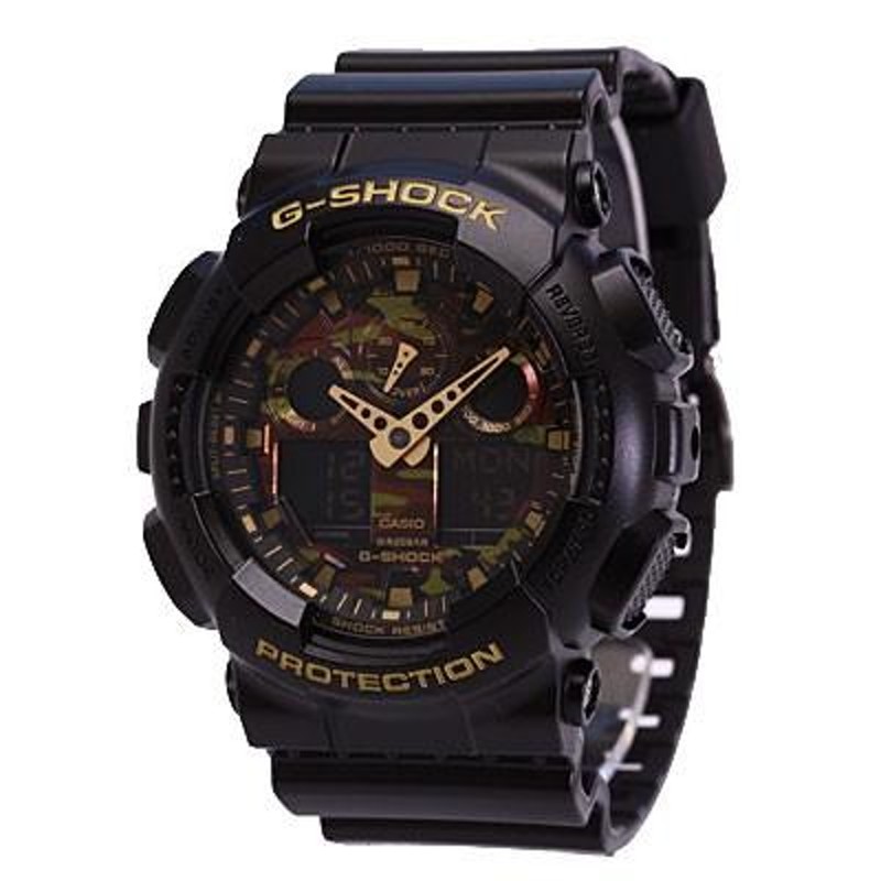 G-SHOCK GA-100CF-1A9 黒　文字盤迷彩