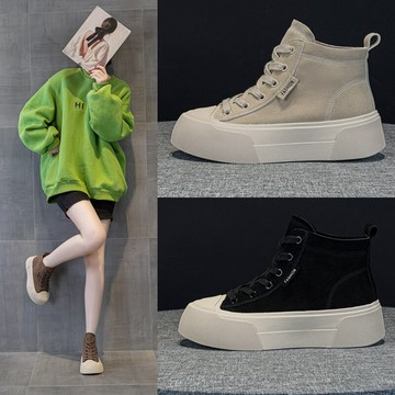 8880ins新款秋季創意2024女高幫鞋厚底小眾百搭時尚