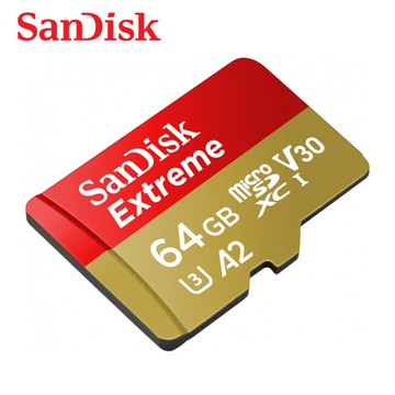 SanDisk 64G 新版 Extreme A2 microSDHC UHS-I 傳輸高達 170MB 記憶卡