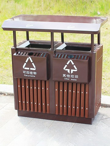 戶外仿古垃圾桶室外中式古典景觀綠化分類果皮箱定制景區垃圾箱