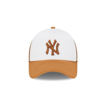 NEW ERA 男女 9FORTY AF 卡車帽 EARTHTONES WORLD SERIES 紐約洋基 白/花生醬 NE60428403