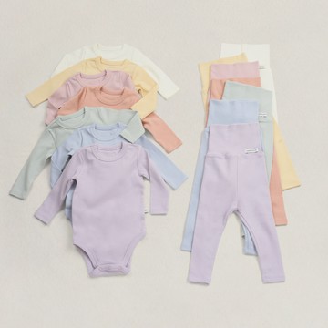 peekaboo 棉柔牛奶糖寶寶套裝｜嬰兒套裝 包屁衣 新生兒衣服 兒童套裝 女童 男童 居家服 韓國童裝