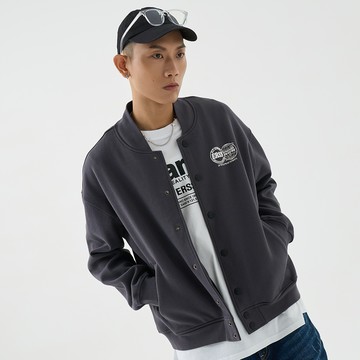 環星地球潮酷棒球外套(暗灰)-男