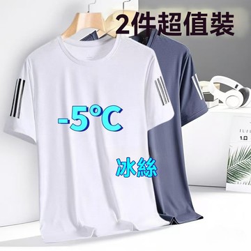 男士薄款休閒運動彈力速幹t恤夏季寬鬆透氣網眼冰絲短袖上衣1/2件