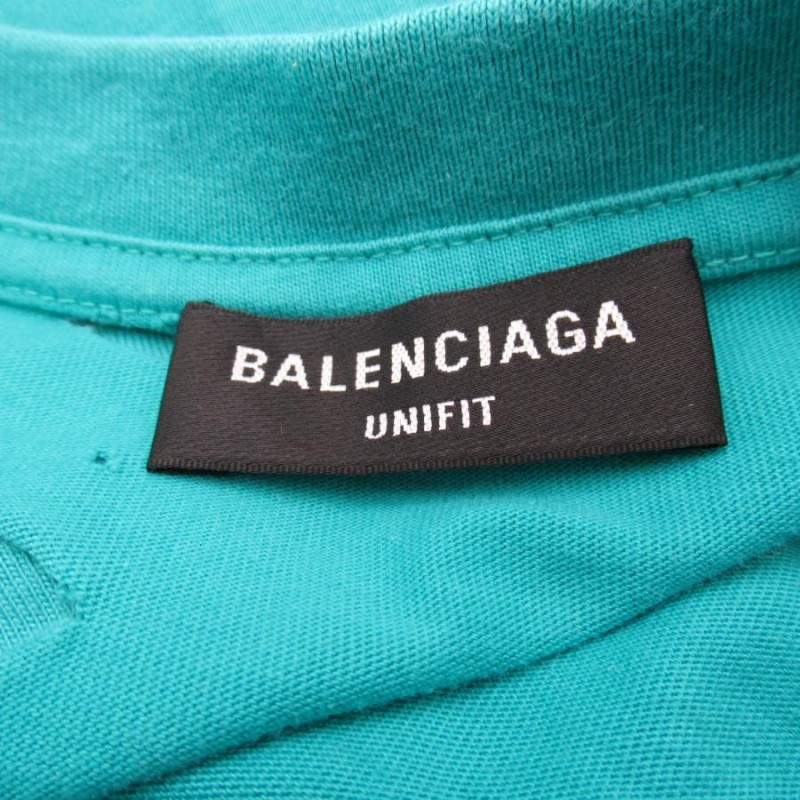 BALENCIAGA バレンシアガ 半袖Tシャツ Tシャツ ブルー系 コットン 中古