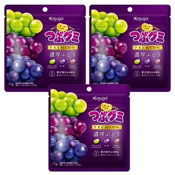 Kasugai 春日井 濃厚葡萄味 脆皮軟糖 75g 含巨峰葡萄 麝香葡萄 卡本內蘇維翁葡萄  3包