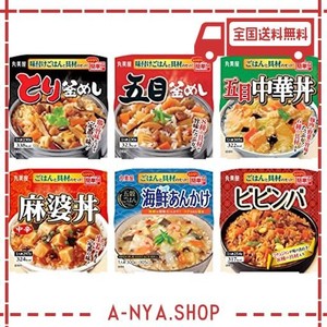 丸美屋 レンジで簡単!ごはん付きシリーズ アソート詰め合わせ 6食