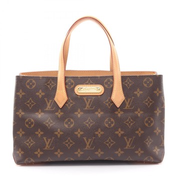 LOUIS VUITTON LV 路易威登 棕色 原花帆布 Wilshire PM 手提包 M45643 【二手名牌BRAND OFF】