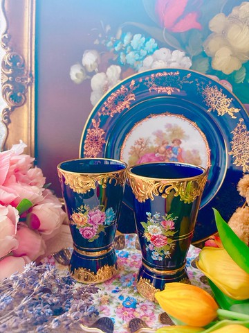 1930年希臘手工手繪杯酒杯 水杯 果汁杯花瓶馬年新年佈置情人節禮