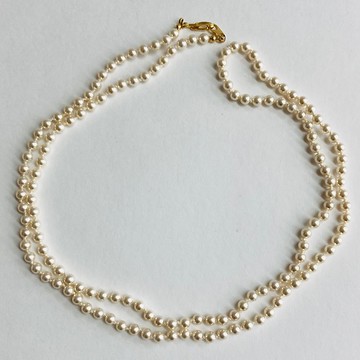 貝殼嬰兒珍珠全結歌劇項鍊/4毫米約76公分/白米色/G/日本製造