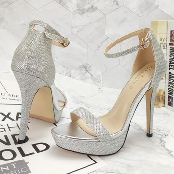 春季新款2025百搭潮鞋一字帶細跟高跟防水臺性感舒適婚鞋伴娘女鞋