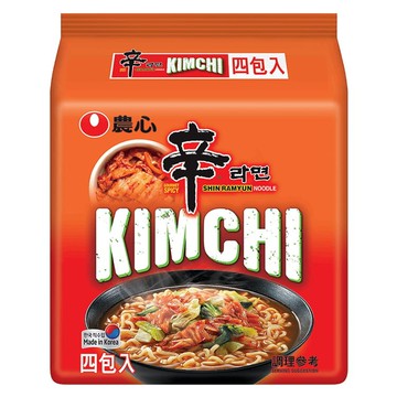 農心辛辣白菜風味拉麵(120gx4包入)480g/袋 【康鄰超市】