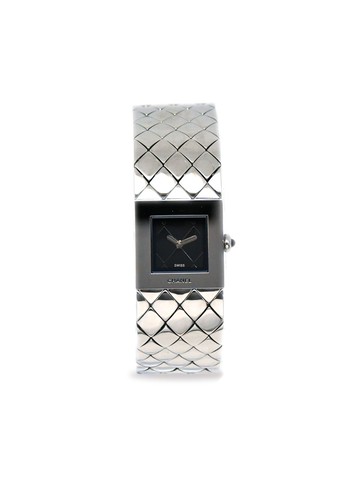 CHANEL Pre-Owned - 1993 pre-owned Matelasse 22mm - women - stainless steel - One Size - Black