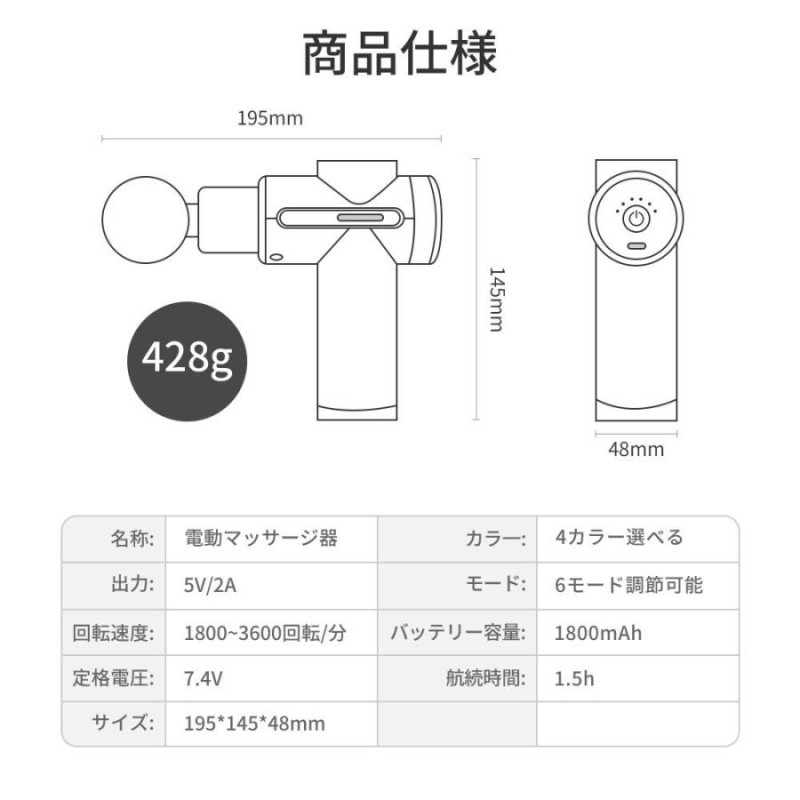 全店販売中 桃色電動ハンディーマッサージ機器 肩こり ツボ押し USB