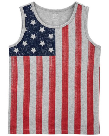 Kid American Flag Jersey Tank