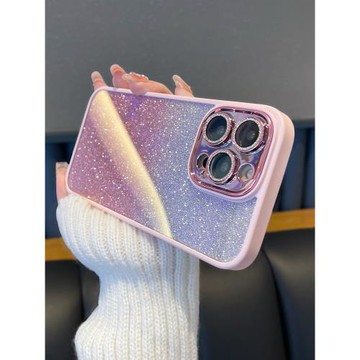 適用蘋果15手機殼16新款iphone14promax女高級感全包12硅膠小眾ip13創意外殼plus閃粉pm的套透明11自帶鏡頭膜