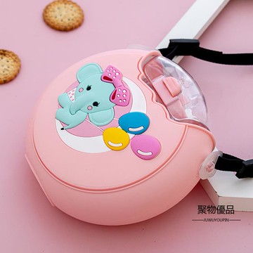 夏天甜甜圈水杯兒童小學生防摔高顏值吸管杯可愛女便攜【聚物優品】