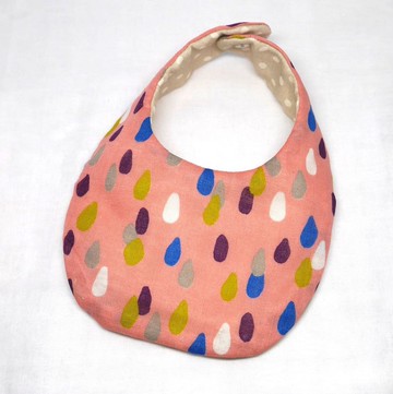 8層紗布嬰兒領帶 水滴粉紅