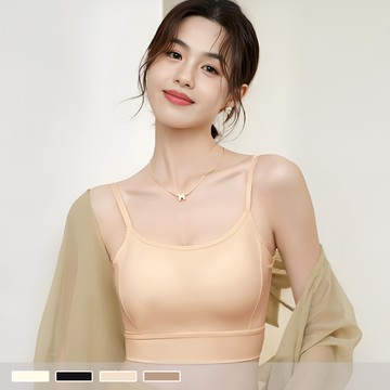 BRA TOP【罩杯式】裸感百搭 一體式胸墊V字美背短版背心 小可愛 608