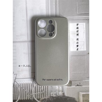 deer原創簡約高級感電鍍銀磨砂手機殼適用蘋果16promax全包防摔不沾指紋15pro軟殼小眾冷淡風超酷14/13保護殼