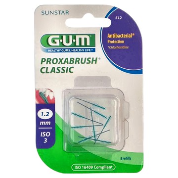 SUNSTAR 三詩達 G.U.M 牙間刷補充組 紫色  1.2mm  8支  1盒