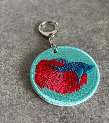 刺繡鑰匙圈 ■ 鬥魚 ■ 熱帶魚