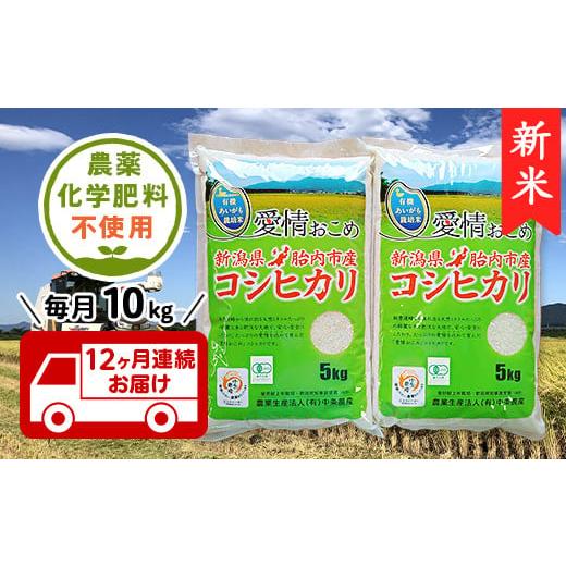 ふるさと納税 新潟県 胎内市 16-19新潟県胎内産JAS有機合鴨栽培コシヒカリ10kg（精米）