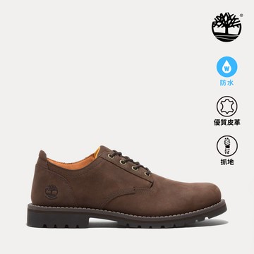 Timberland 男款深棕色皮革防水休閒鞋|A699PW07