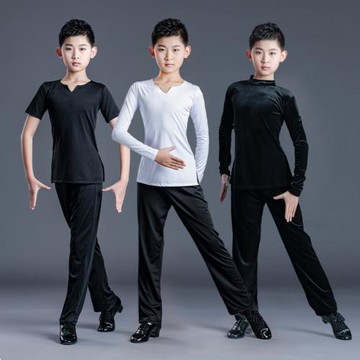 兒童練功服男孩比賽長袖拉丁舞