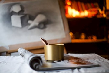 復古 黃銅 花盆 筆筒 收納杯 置物筒 商務禮