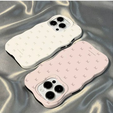 ✨防摔手機殼✨ins風滿屏蝴蝶結蘋果17pro手機殼iPhone16菲林15二合一14雙層13硬