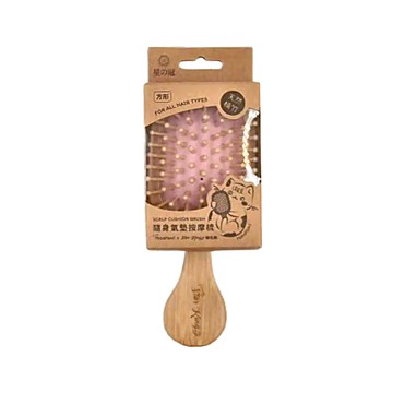 STAR KING 星之冠 隨身氣墊按摩梳 天然楠竹 方形  1個