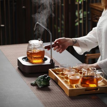 舊望格自動上水電陶爐家用煮茶爐錘紋側把壺泡茶器功夫茶具套裝