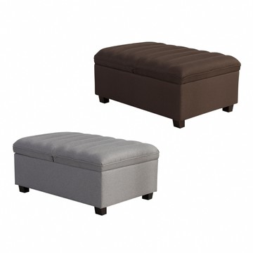 【IDEA】1入亞麻布收納折疊椅凳/穿鞋椅/收納椅(長椅 方凳 候客椅 收納凳)棕色