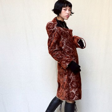 南瓜Vintage。古著 Comme Des Garçons 1996年 絨面 解構 洋裝