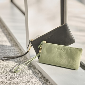 官網滿額禮贈-真皮時尚手拿包