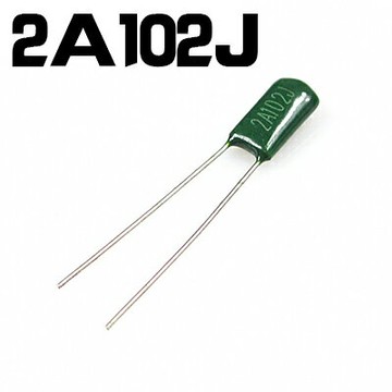 滌綸電容 2A102J 100V 1nF 0.001uF 聚酯薄膜電容 一件100只