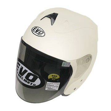 EVO 安全帽 CA-335 CA335 Type_R+Plus 素色 象牙白 涼感 3/4 全拆洗 R帽 半罩