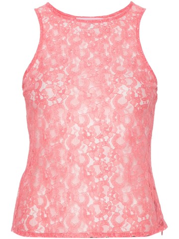 Chiara Ferragni - lace sleeveless top - women - Polyamide - 40 - Pink