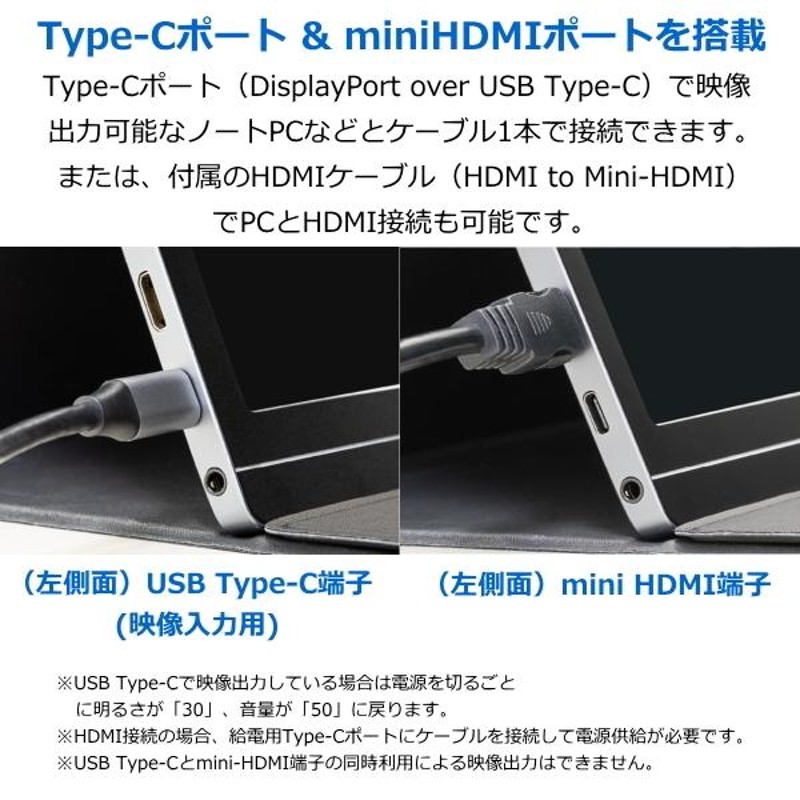 カバーケース付き 15.8型 モバイルディスプレイ フルHD グリーンハウス