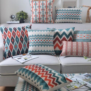 北歐波西米亞棉麻抱枕沙發靠墊汽車腰枕床頭靠背波普民宿裝飾靠枕